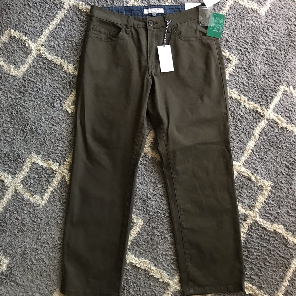 Flag & Anthem Olive 5 Pocket Straight Fit Pant